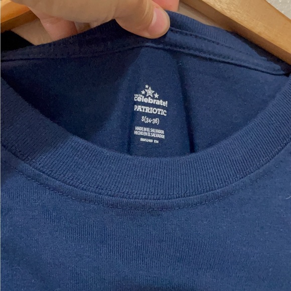 Patriotic Blue and Red Tank Top with Vintage Graphics - Picture 3 of 8